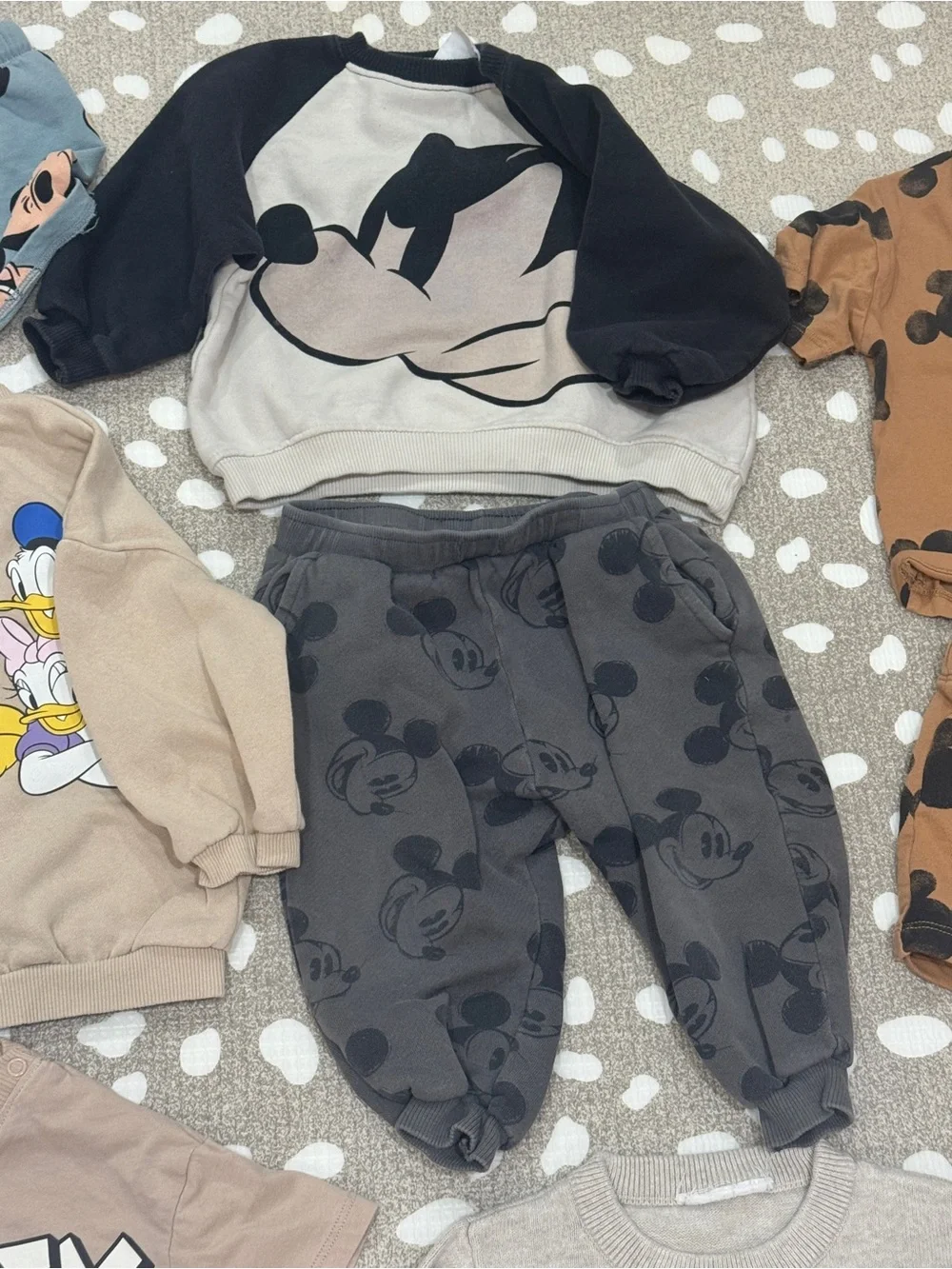 Lot of 9 Zara Kids x Disney Mickey Mouse H&M toddler baby boy set tee shorts 2pc